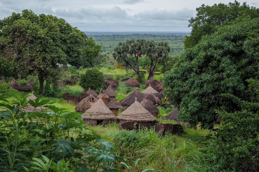Traditional village of Taneka beri in Atakora region in in the north of Benin.