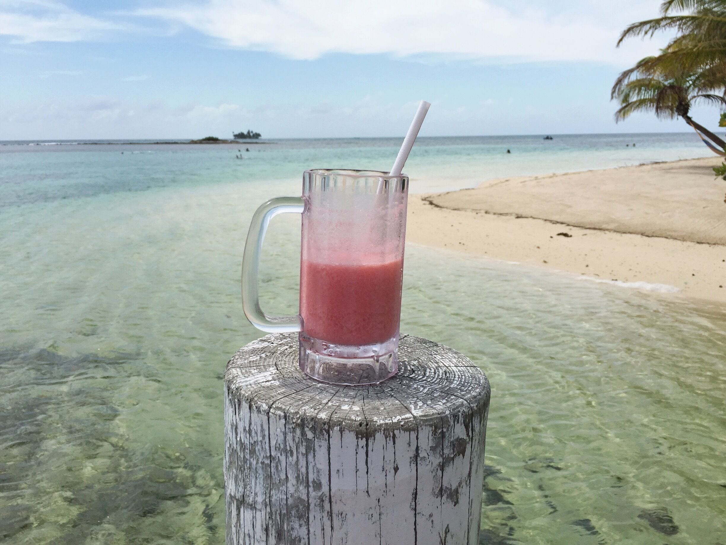 This drink is "Leonard's Special" and it was so tasty! I have no idea what was in it but can I have another? #Belize 