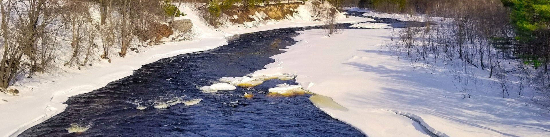 river in winter