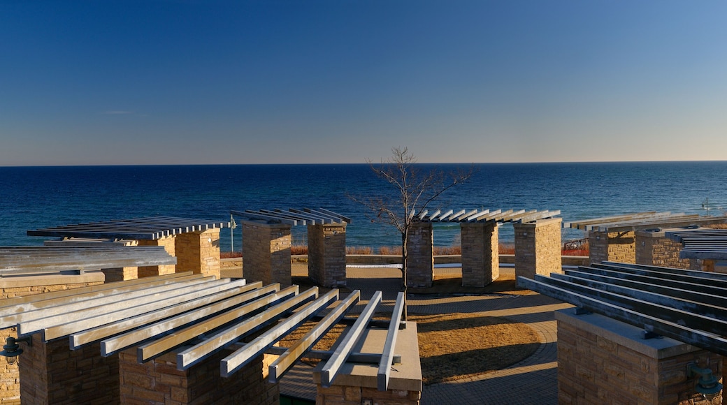 Panormama of the old Ajax water treatment plant site on Lake Ontario