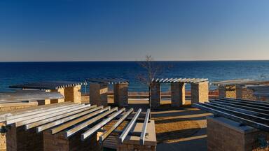 Panormama of the old Ajax water treatment plant site on Lake Ontario