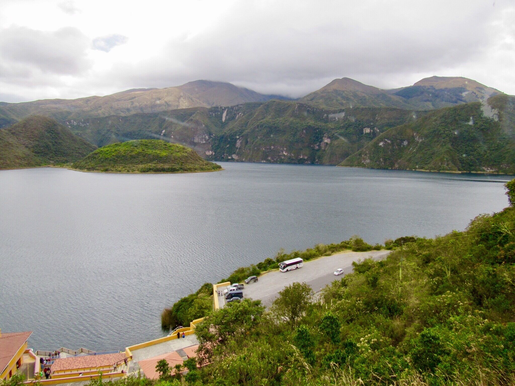 Lake Cuicocha, named for the islands within it. Locals say they are "Cui" or guinea pigs. 
#journeyoftwo
