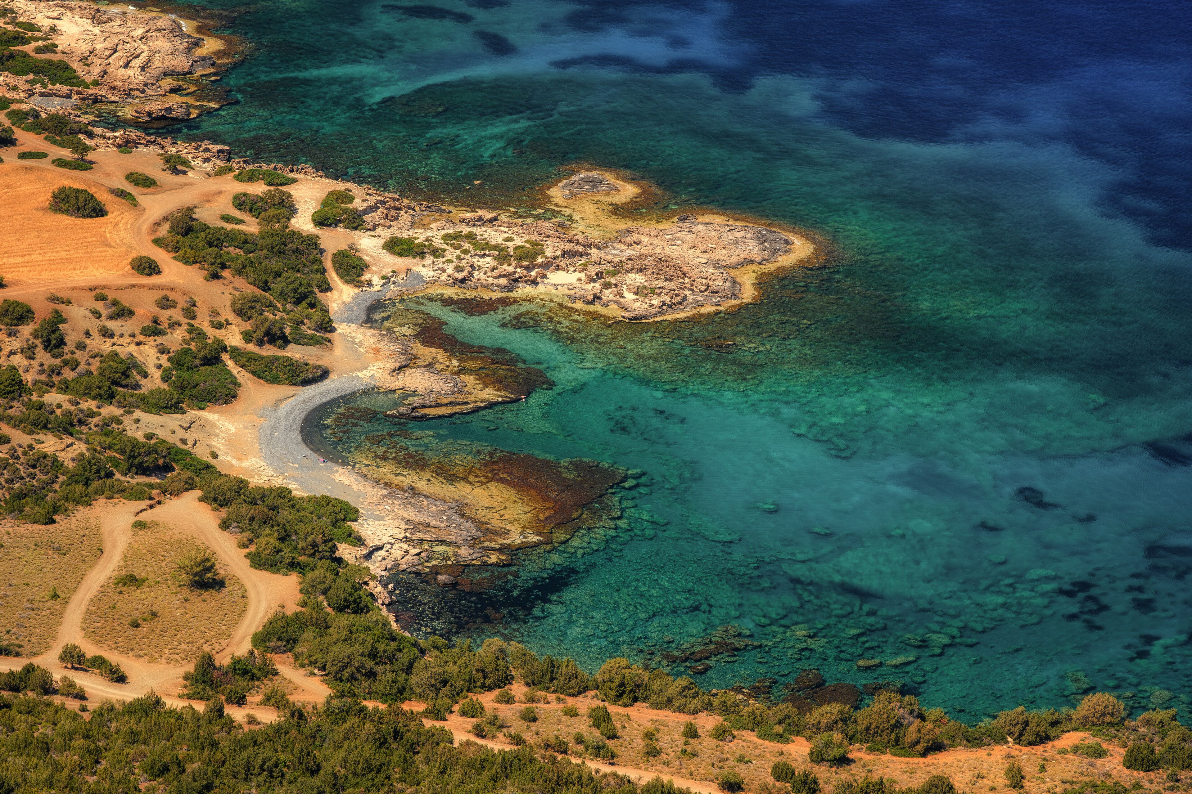 view from Moutti tis Sotiras mountain to the coast of Cyprus