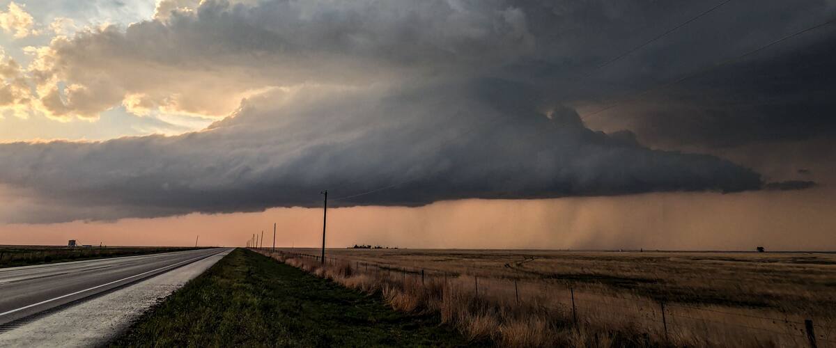 Wall cloud South of Perryton, Texas on May 1st, 2024.