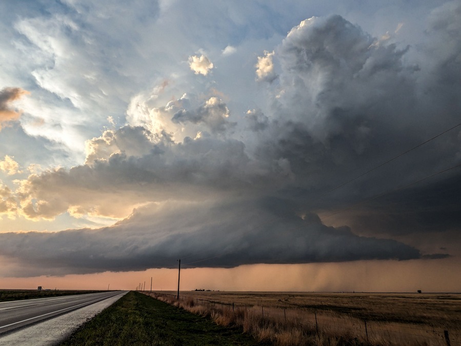 Wall cloud South of Perryton, Texas on May 1st, 2024.