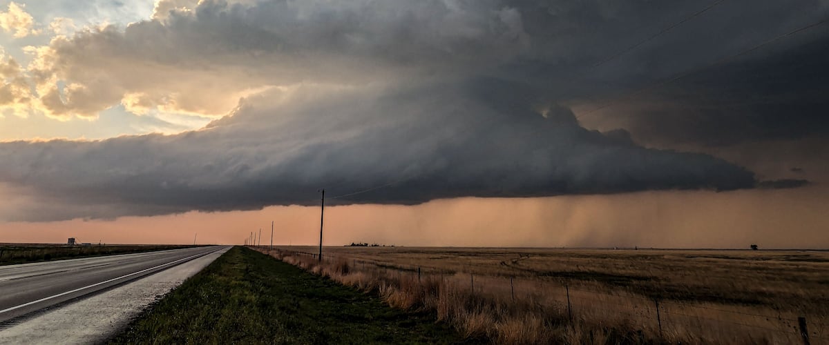 Wall cloud South of Perryton, Texas on May 1st, 2024.