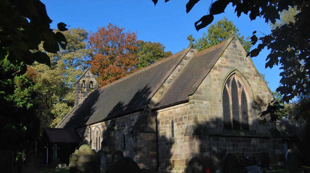 St Andrew's parish church, Stanley, Derbyshire, seen from the southeast