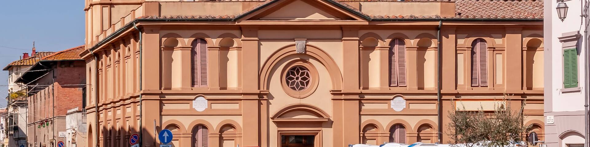 The ancient Church of Misericordia in the historic center of Pontedera, Pisa, Italy