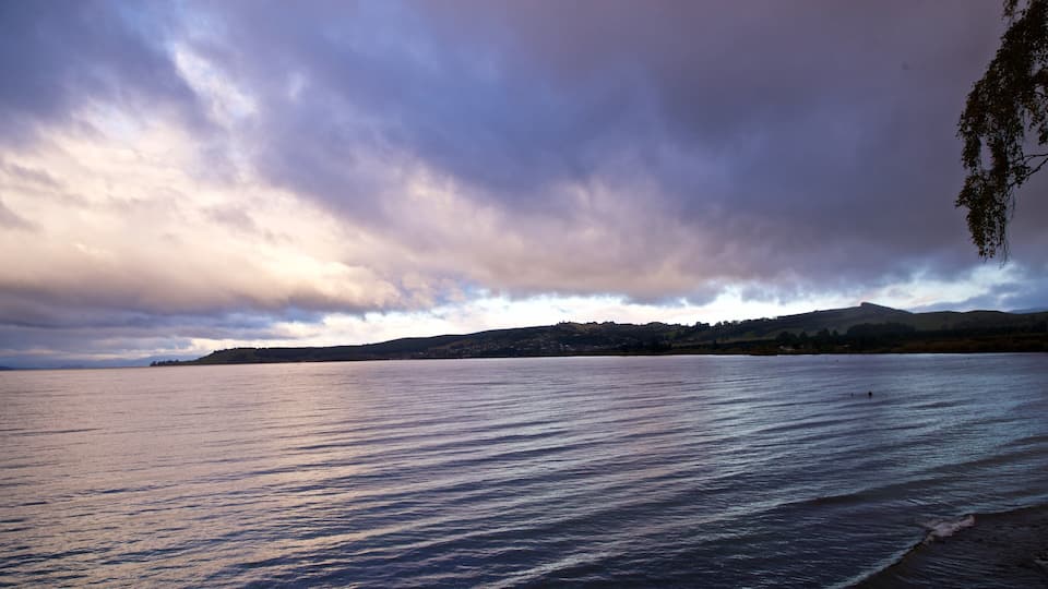 Waikato which includes general coastal views, a sunset and landscape views
