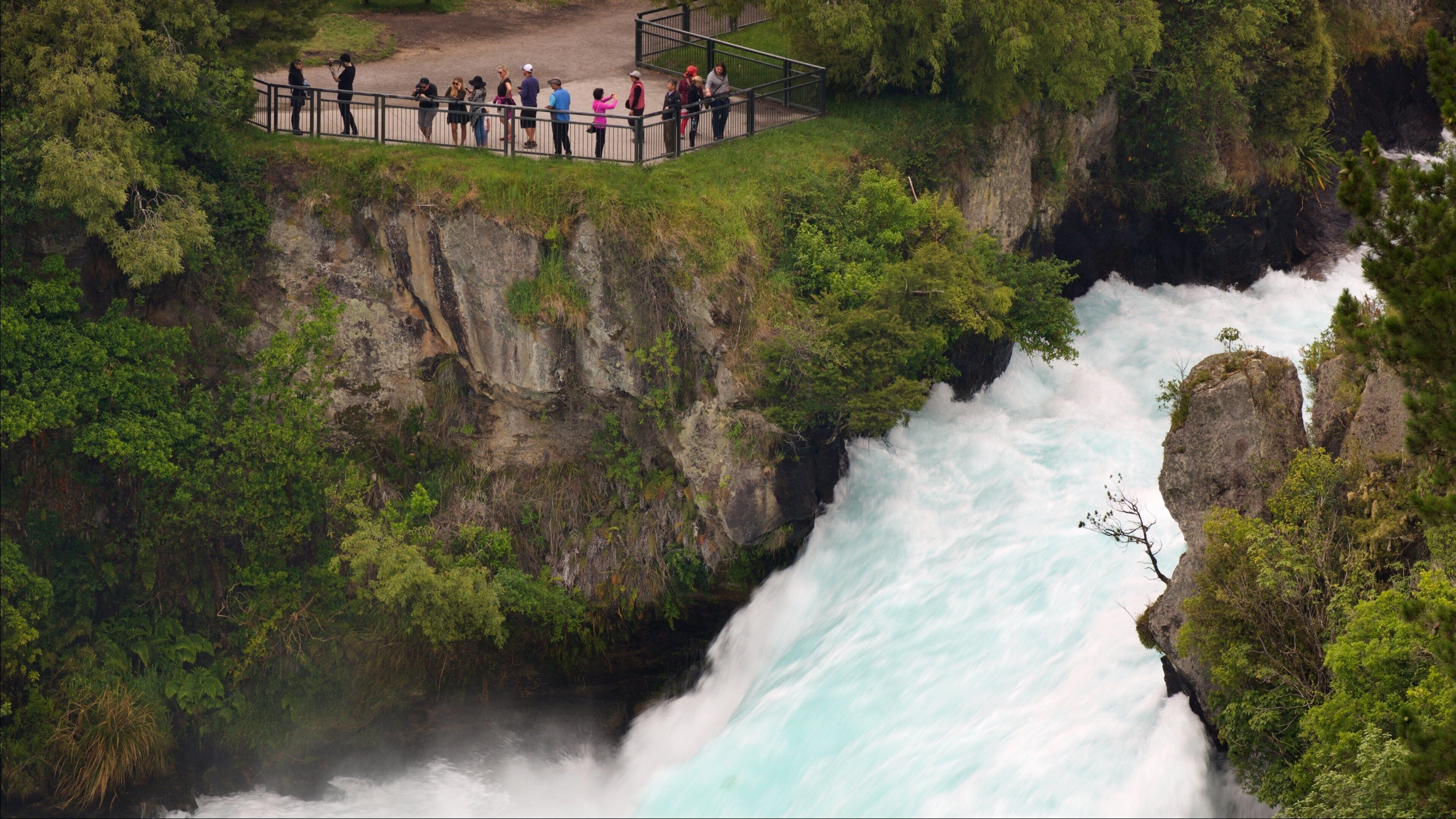Lake Taupo featuring rapids, views and a river or creek