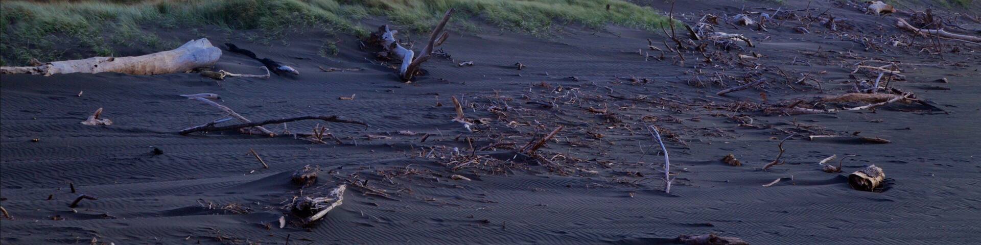 Taranaki which includes a sunset, tranquil scenes and mountains