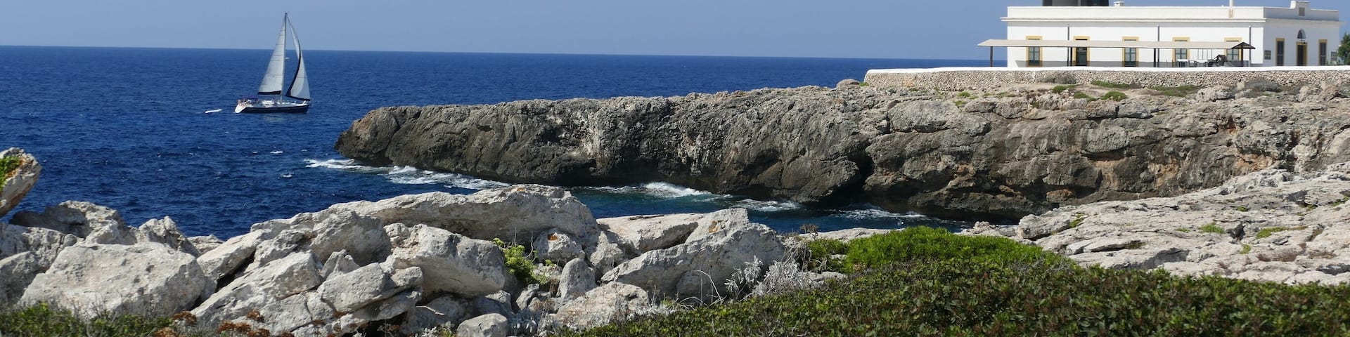 The lighthouse at the SW corner of Menorca has an expensive restaurant ideal for the Menorcan sunsets but we preferred taking shots of the very photogenic location