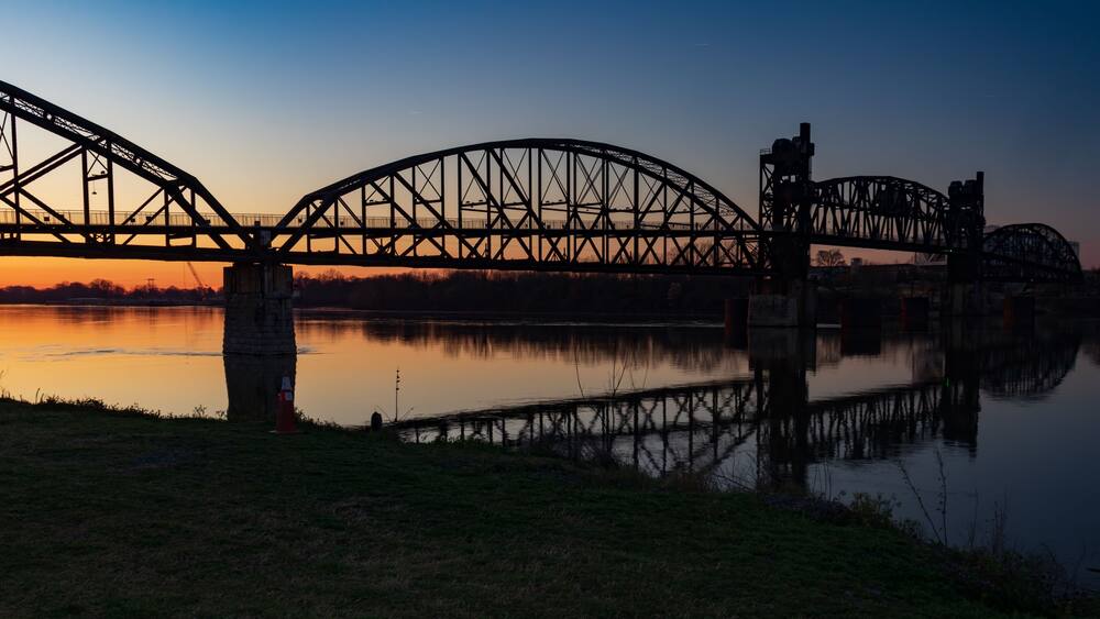Clinton Presidential Park Bridge at sunrise