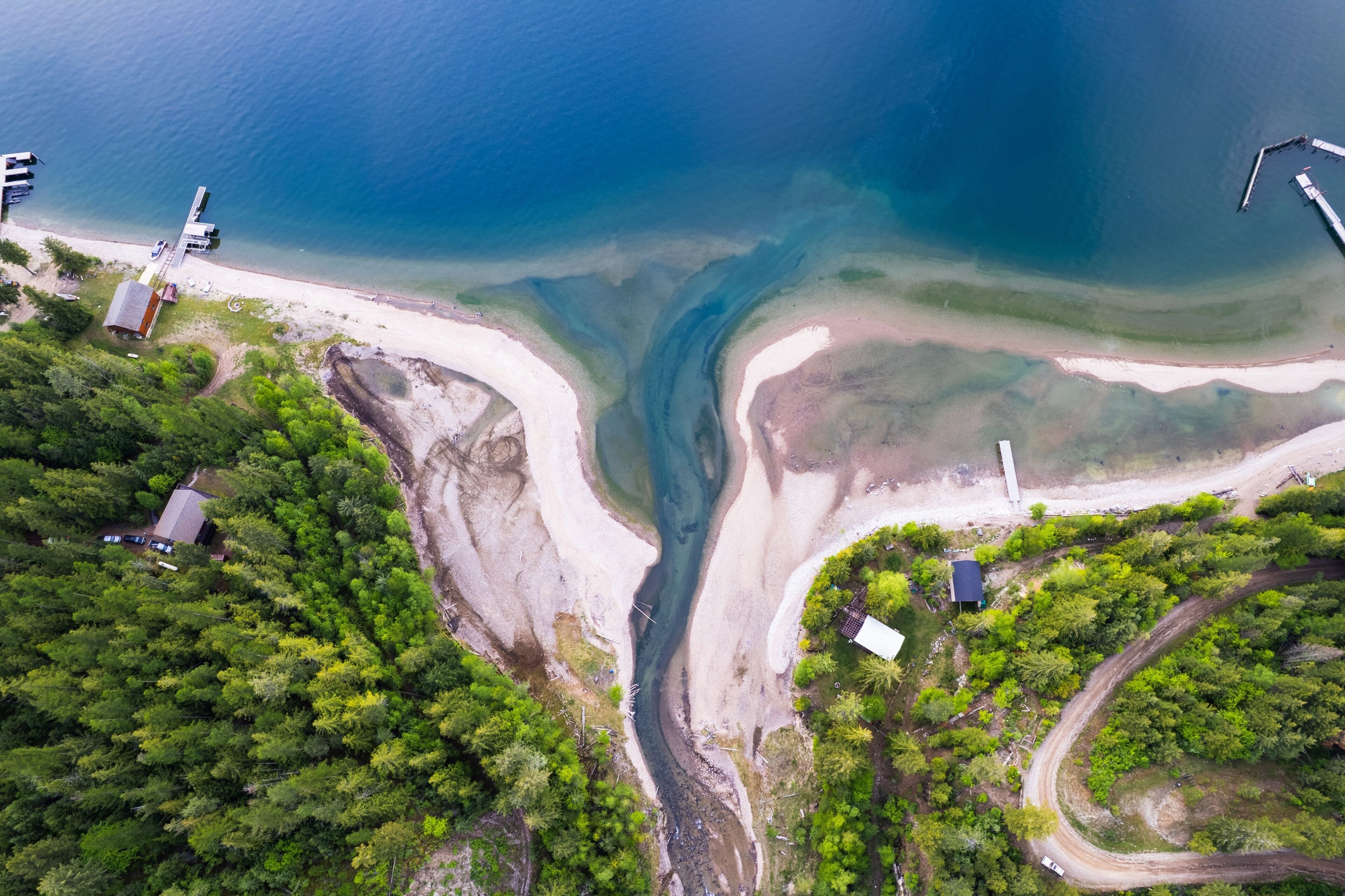 Lake Pend O'reille from the air. Photos take near Lakeview ID across the lake from Bayview Idaho