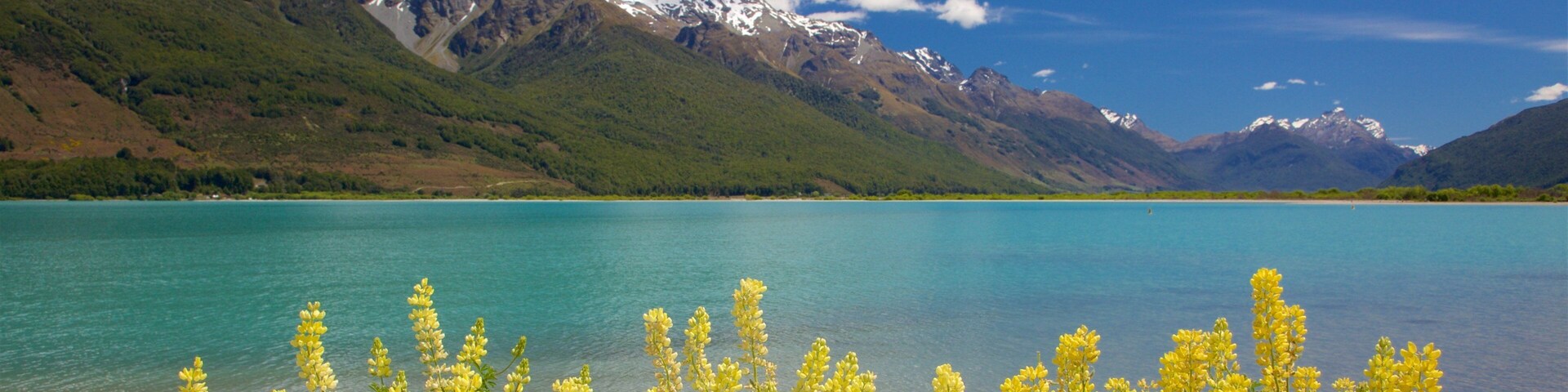 Glenorchy which includes a lake or waterhole, mountains and a pebble beach
