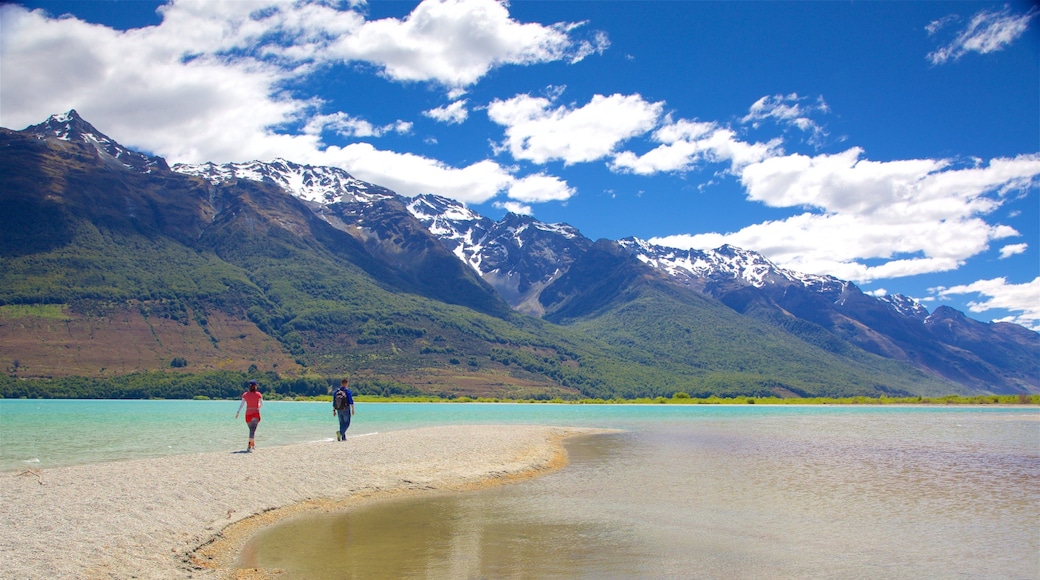 Glenorchy featuring forest scenes, a pebble beach and a lake or waterhole
