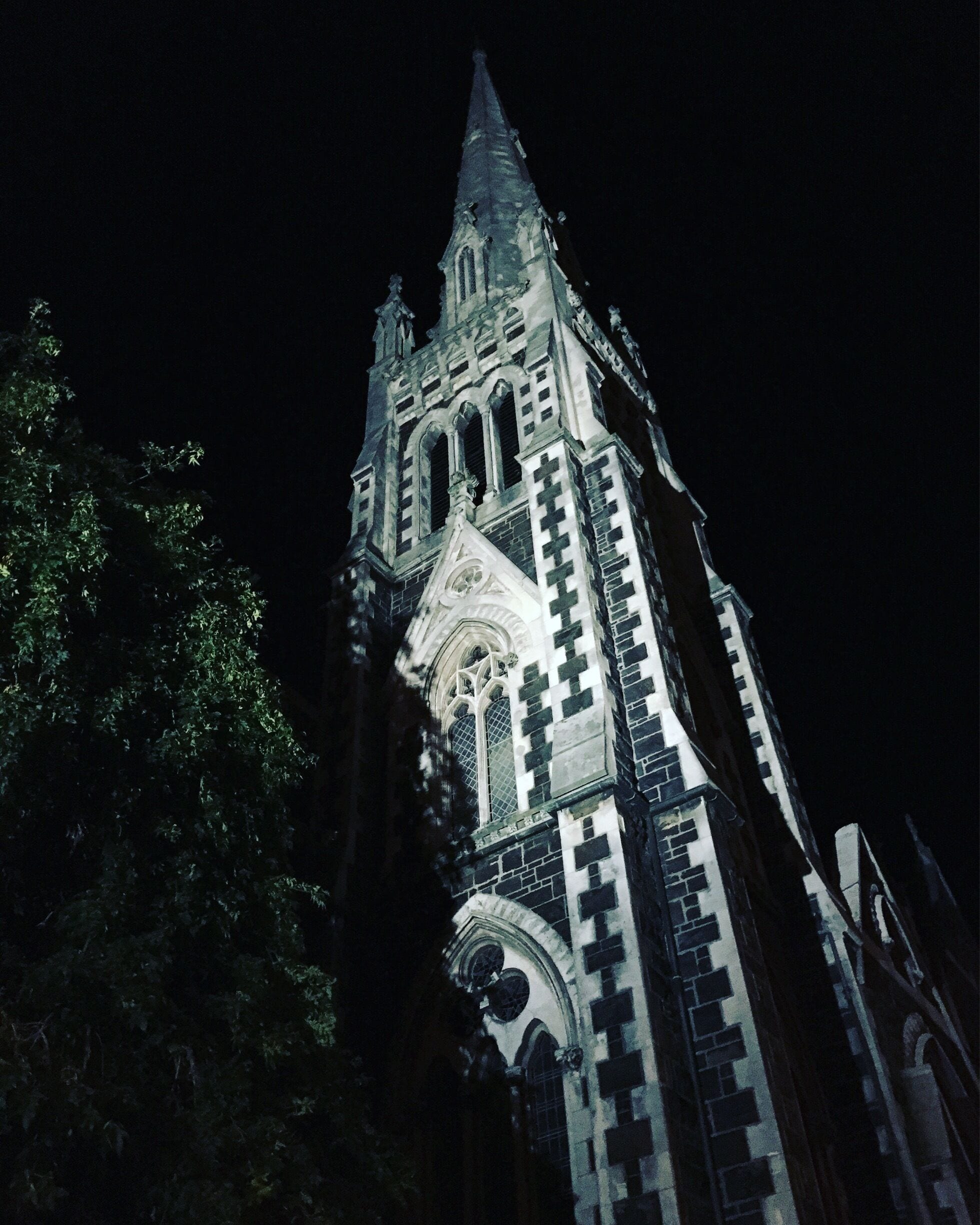 When a city has several good church buildings. You are up to kangaroo church in a fine day nor night. 