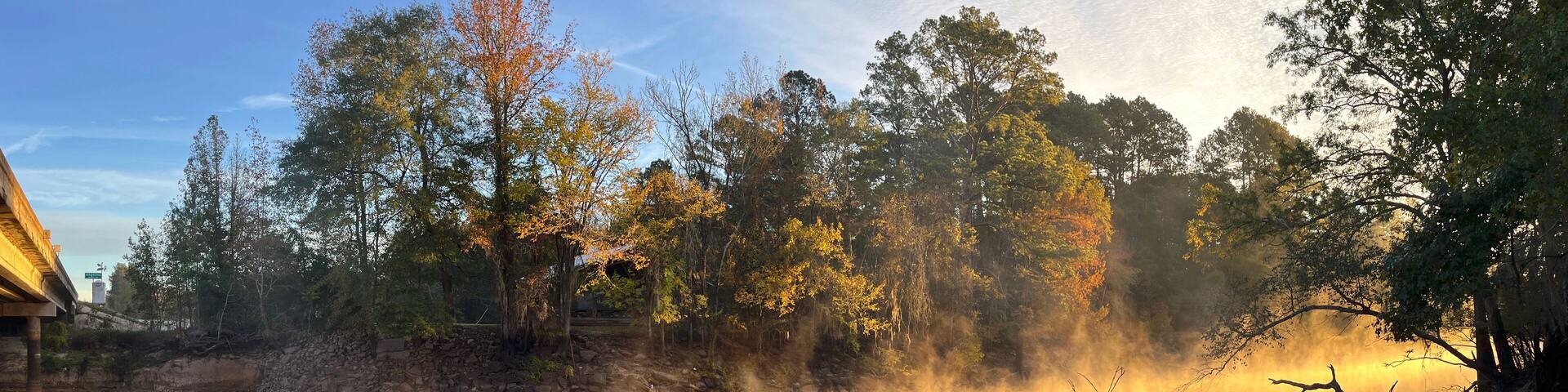 Neches River on a November morning in Texas