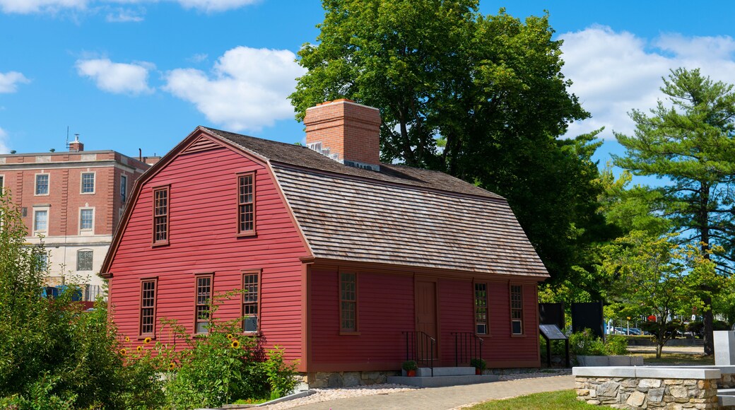 Historic Sylvanus Brown House in Old Slater Mill National Historic Landmark on Roosevelt Avenue in downtown Pawtucket, Rhode Island RI, USA.