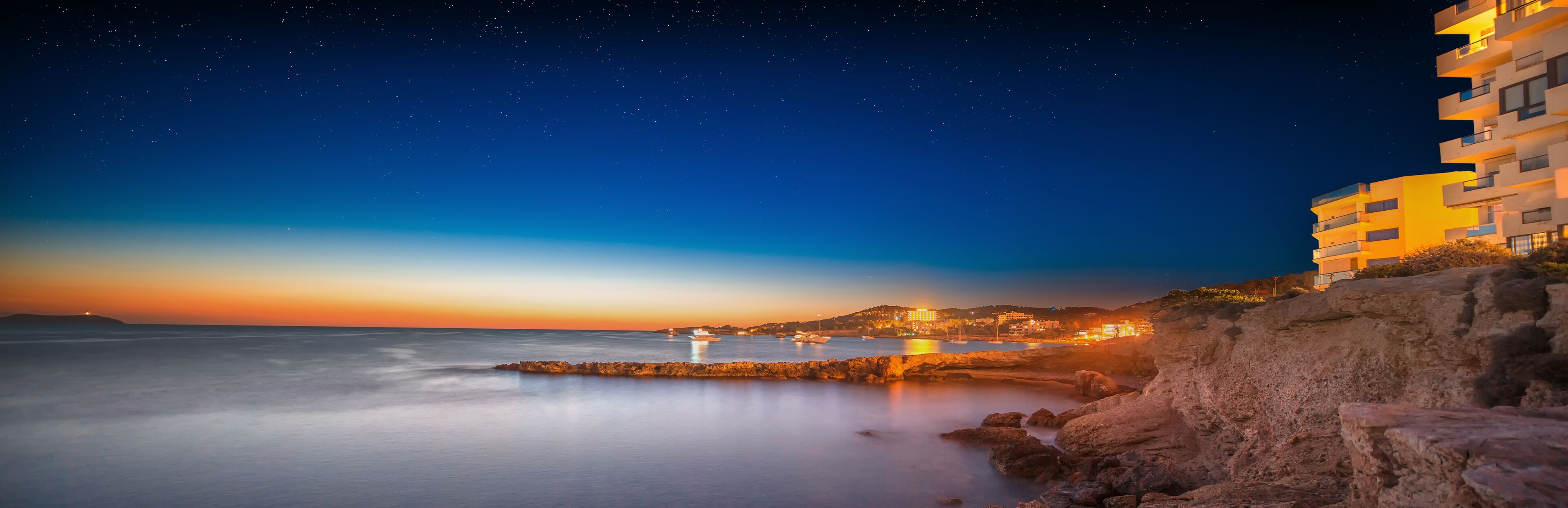 Ibiza island night view