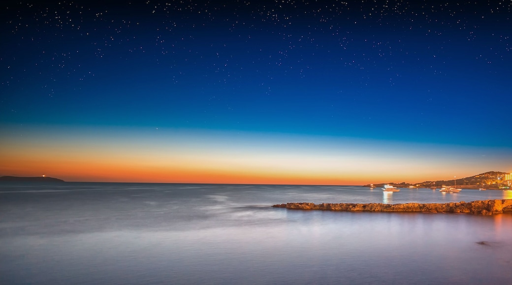 Ibiza island night view