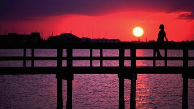 Port Charlotte - Charlotte Harbor showing a sunset and general coastal views