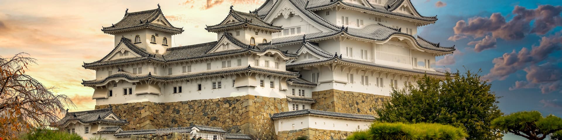 Himeji Castle white heron castle, Unesco World Heritage Site Himeji castle, An elegant and impregnable samurai fortress, Hyogo prefecture, Japan.