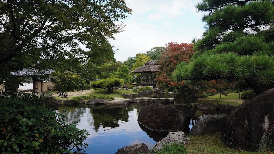 Koko-en Garden, a Zen garden with some autumn colours. Photo taken in Himeji #Japan #Zen #LifeAtExpedia