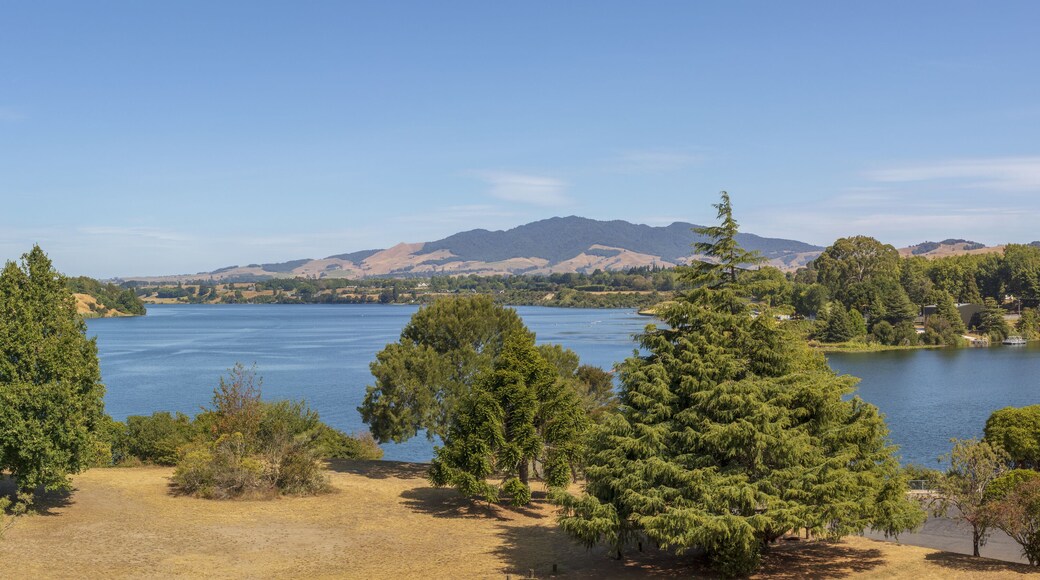Karapiro lake panorama, Waikato, New Zealand