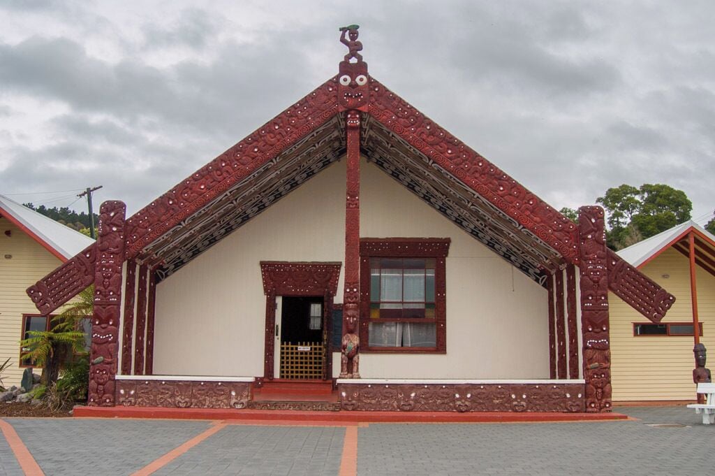 Traditional Maori Meeting House.