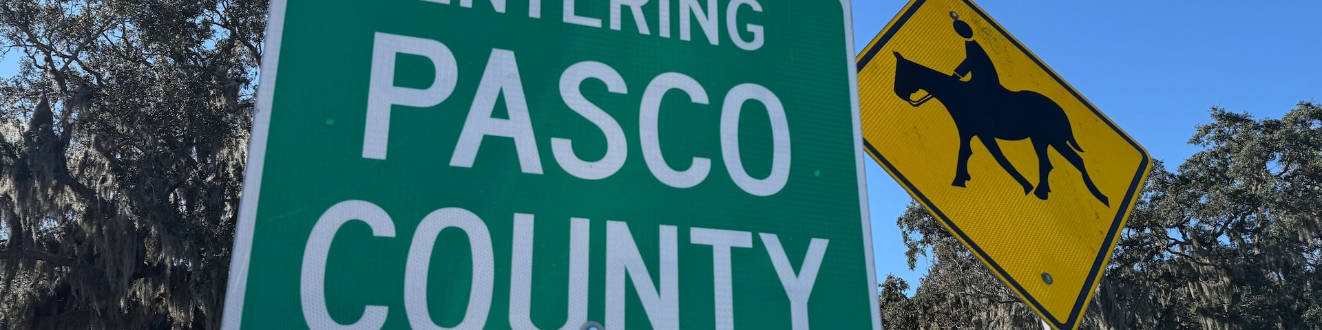 Pasco county Florida street sign