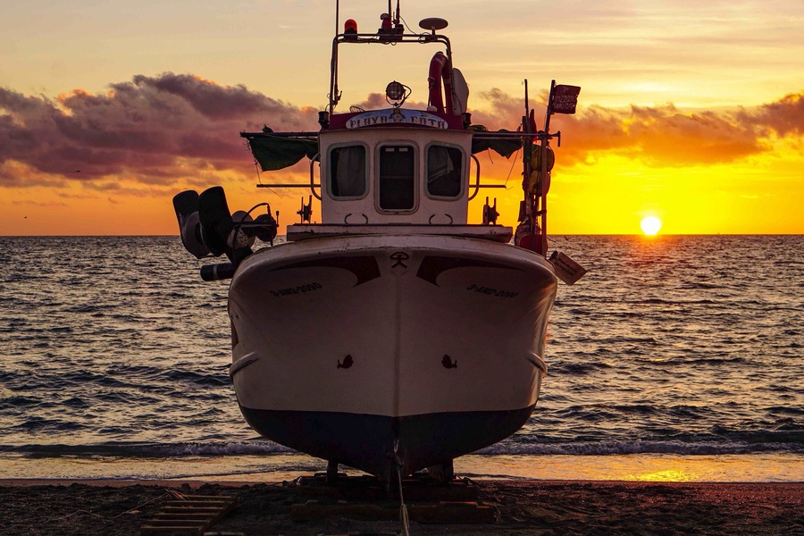 Beautiful sunset Cabo de Gata