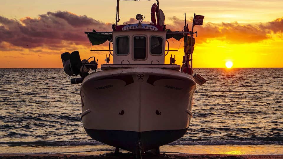 Beautiful sunset Cabo de Gata