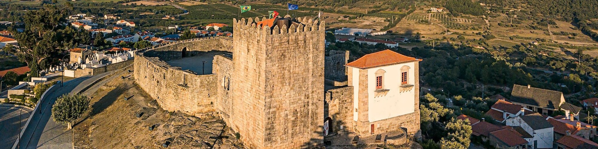 Belmonte Castle is a medieval castle in the village of Belmonte, Castelo Branco Portugal. It is located on a hill on the left bank of the Zezere River, in the Serra da Estrela region. The castle's alcaldes were members of the Cabral family, from which Brazil's discoverer Pedro Alvarez Cabral came from.