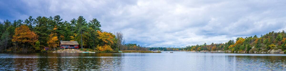 Sturgeon Bay Provincial Park in Ontario durng fall