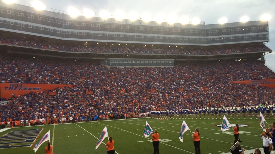 At the Gators home opener with 90,000 of my closest friends. A football game at Florida Field is an incredible experience. Energy not to be missed. This is probably one of the greatest stadiums in college football.