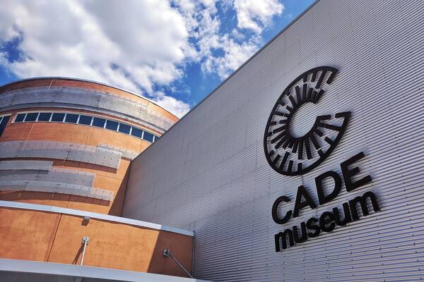 First visit to the Cade Museum today... The building itself was probably the most interesting thing I saw. Very cool structure from every angle.