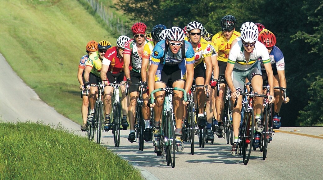 Gainesville mostrando ciclismo de carretera y un evento deportivo y también un grupo grande de personas
