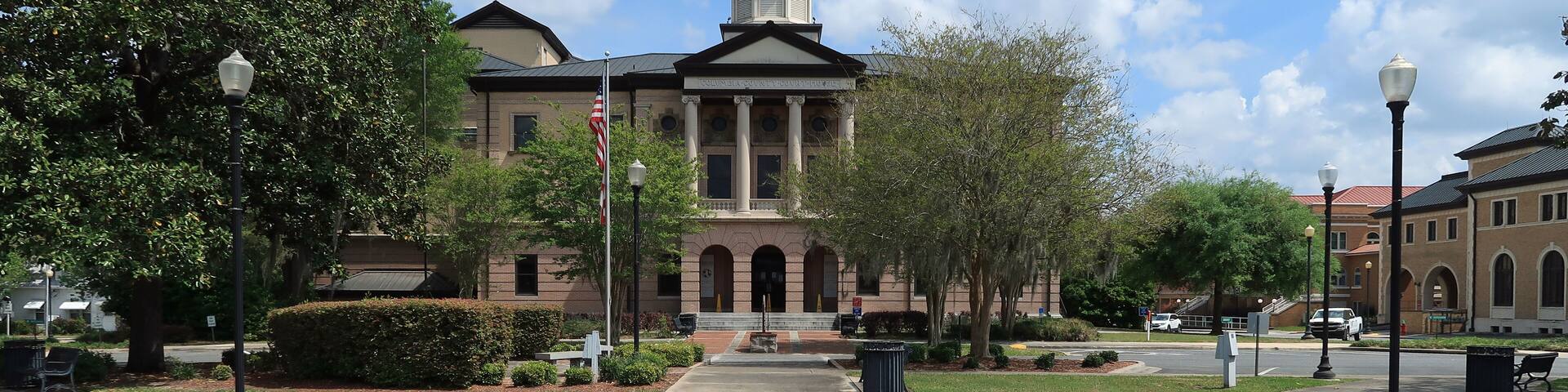 Columbia County Courthouse in Lake City, Florida, United States.