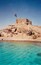 An imposing fortress built by Saleh el Din in 1170. This is an unedited print photo from 35mm film but the water is still a #colorful blue