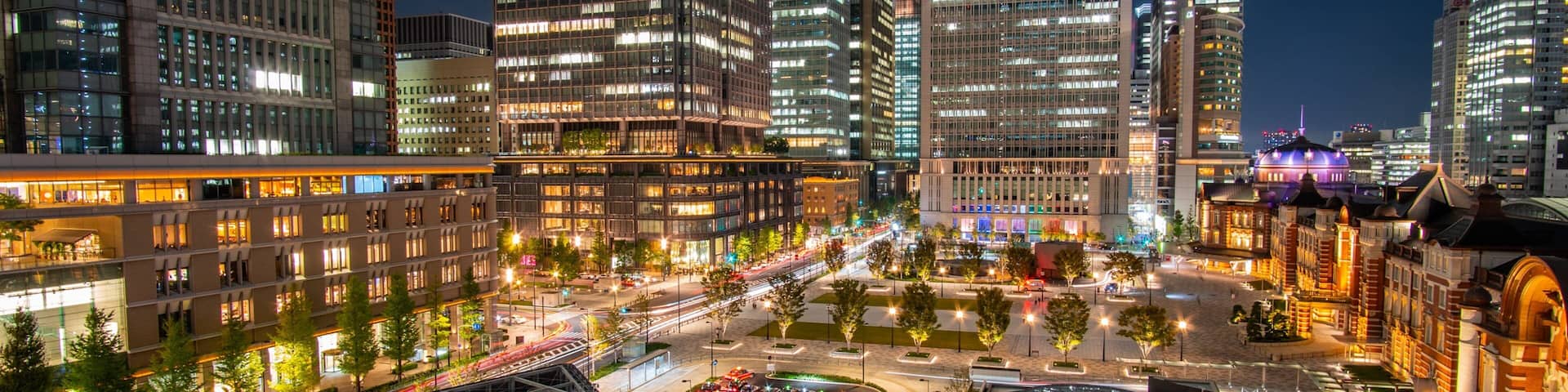 Ginza showing landscape views, a city and night scenes