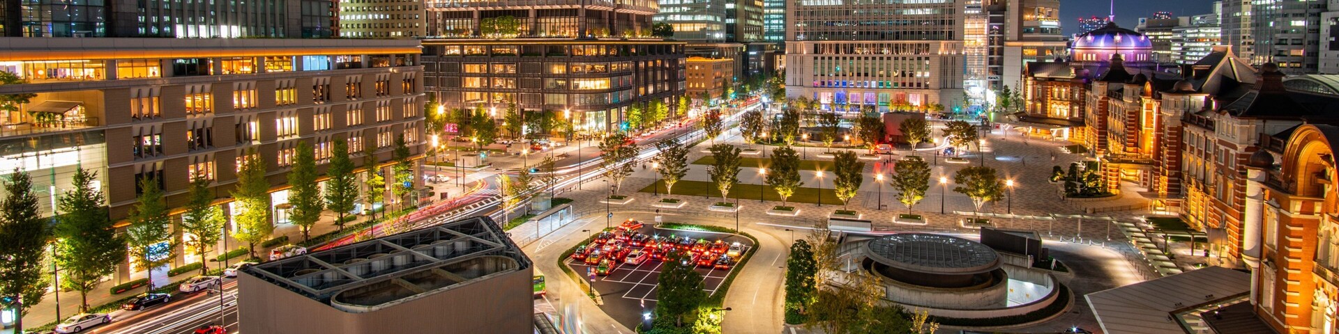 Ginza showing landscape views, a city and night scenes