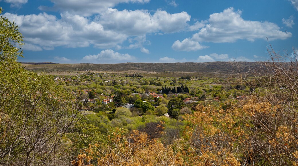 Summer morning landscape of small town La Cumbre, Cordoba. Taken from the top of a hill