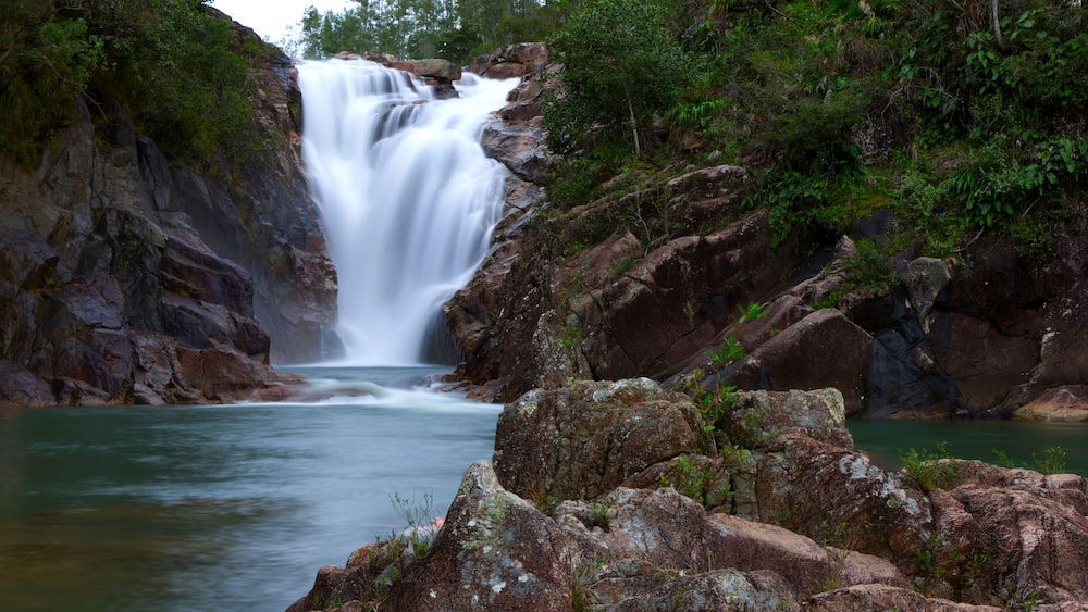 Motion blur of Big Rock Falls in Mountain Pine Ridge Forest Reserve, Belize