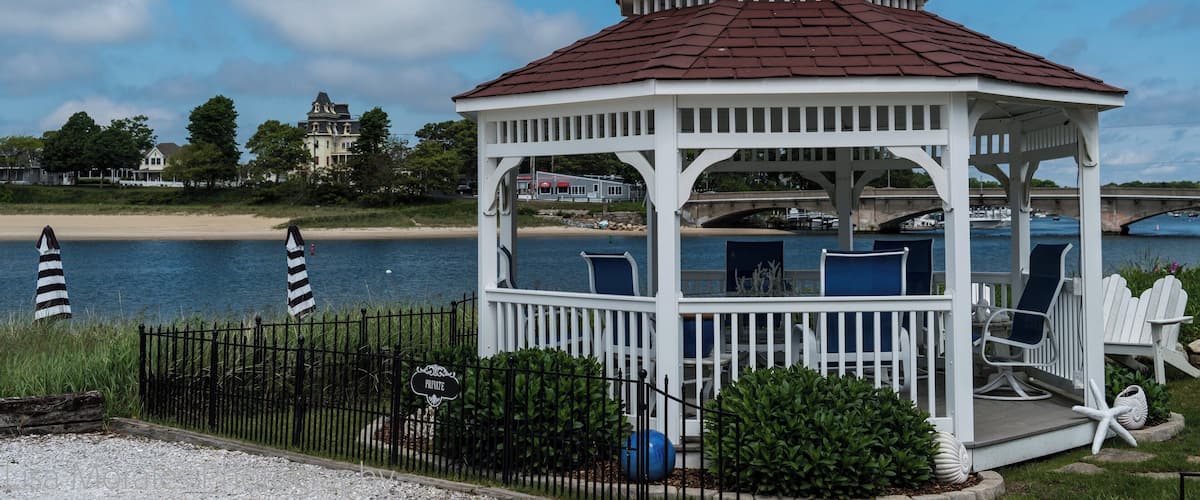 Looking across to the newly renovated Glen Cove Hotel an 1883 landmark.