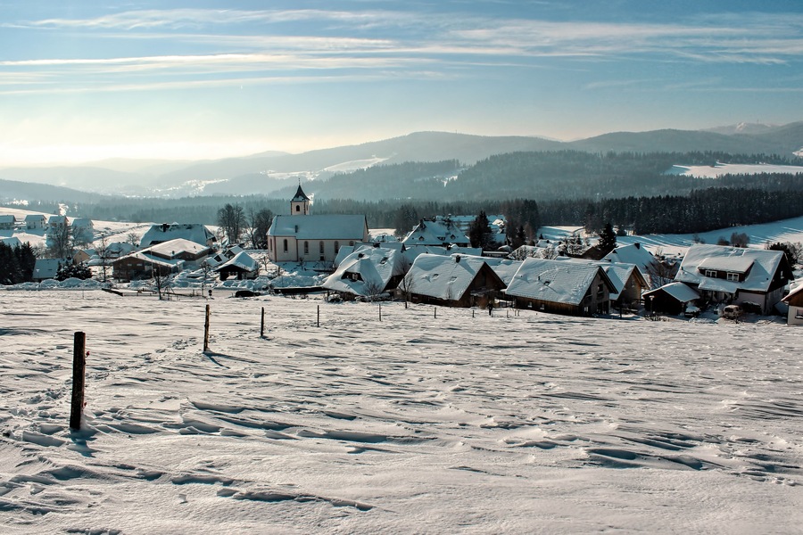 Winter in Breitnau in the Black Forest, Germany