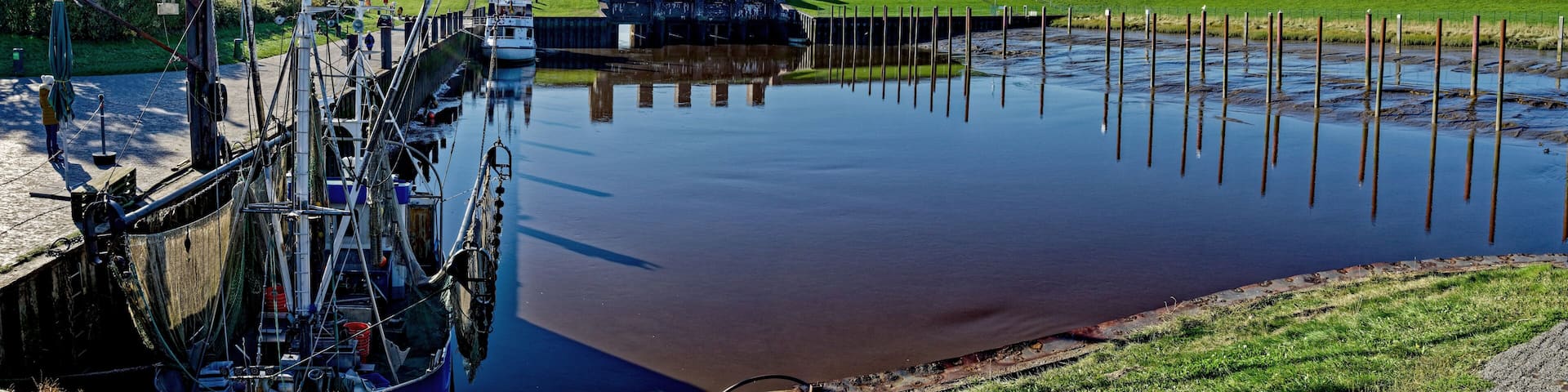Le port de Dangast, Varel, Basse-Saxe, Allemagne