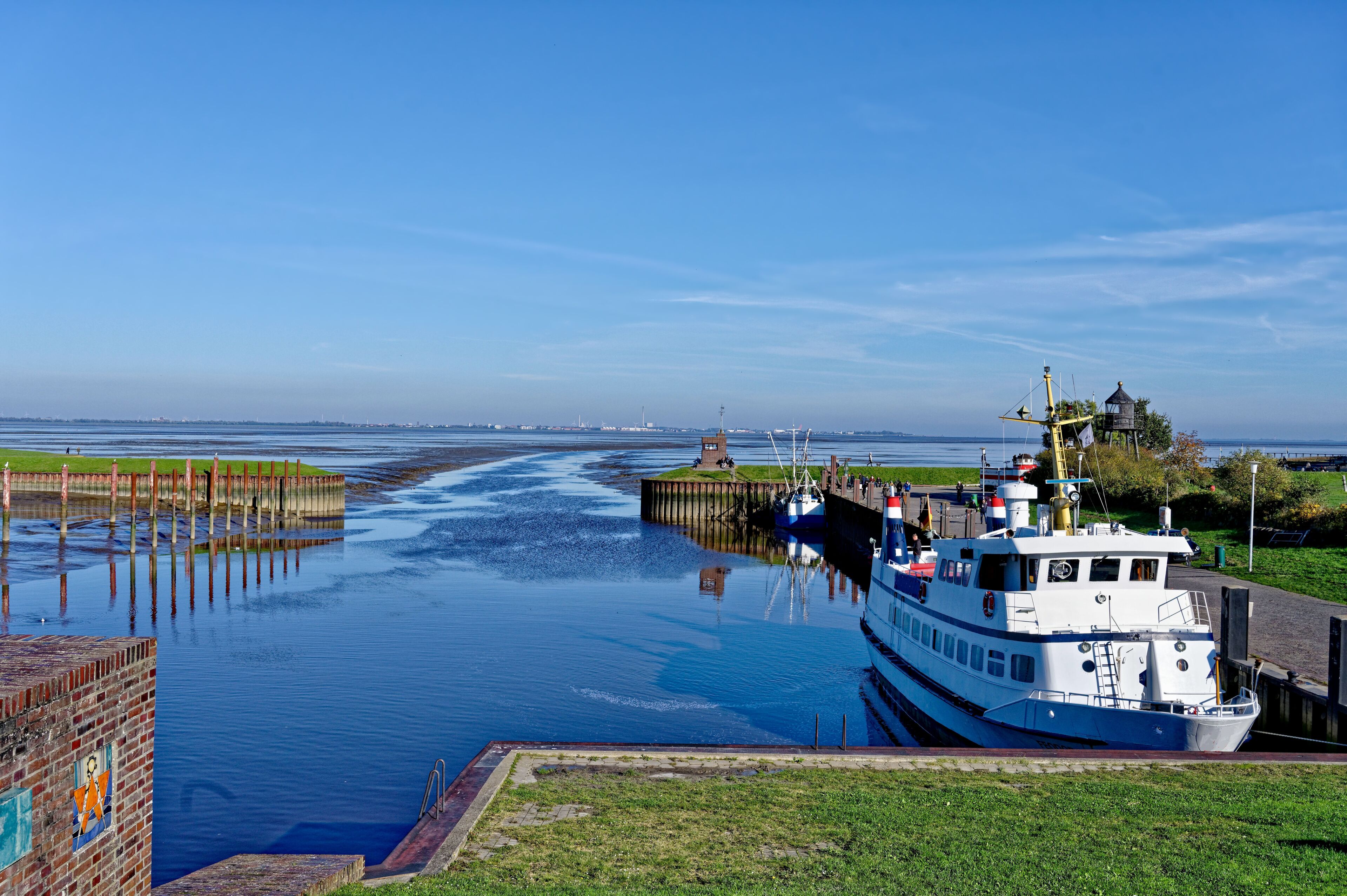 Le port de Dangast, Varel, Basse-Saxe, Allemagne