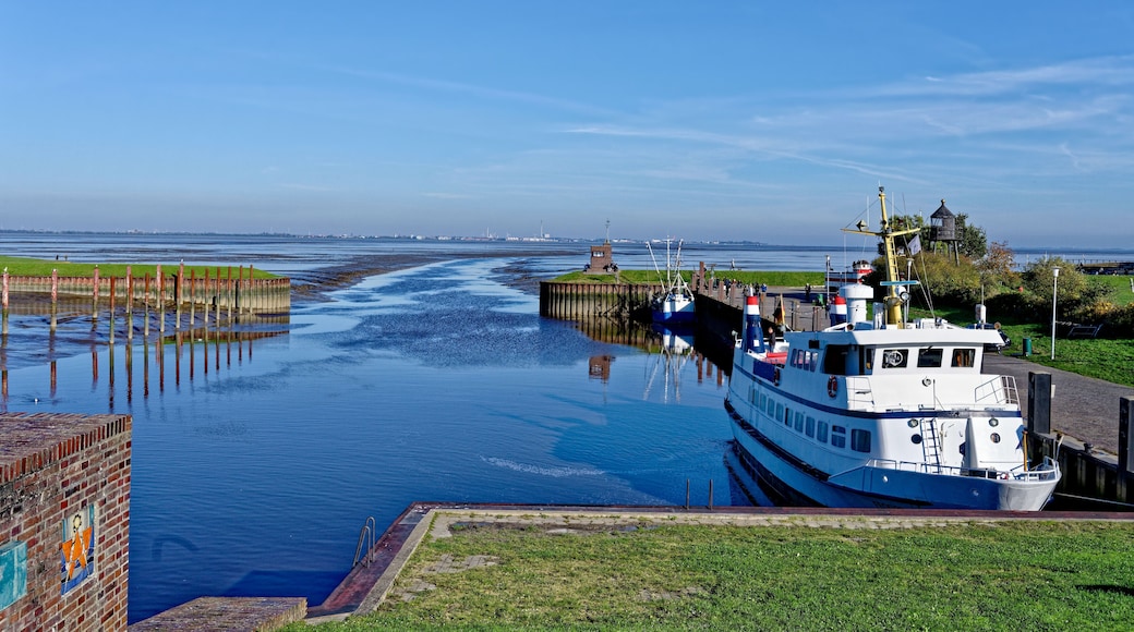 Le port de Dangast, Varel, Basse-Saxe, Allemagne