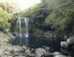 The second tier of Cheonjeyeon Fall in Jeju Island